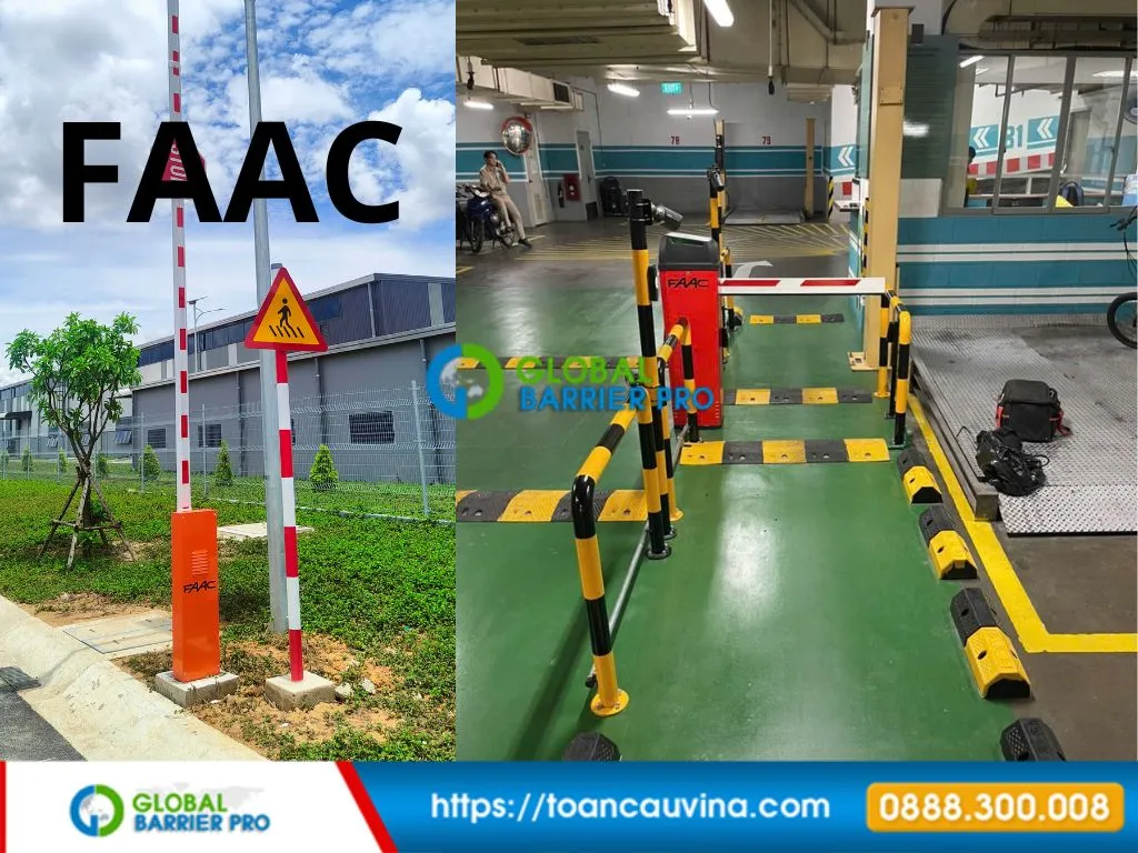 Barrier FAAC 615 Rapid chính hãng cho lối vào cần mở nhanh 13 Hinh minh hoa barrier FAAC 615 Rapid so 6