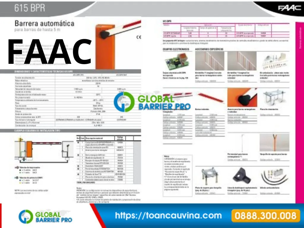 Barrier FAAC 615 Standard chính hãng cho công trình vận hành ổn định 8 Hinh minh hoa barrier FAAC 615 Standard so 4