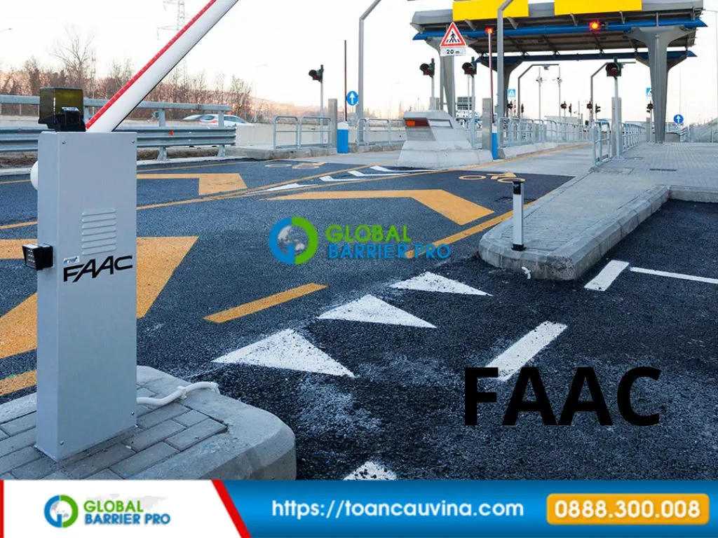 Barrier FAAC B614 chính hãng – giải pháp 24V an toàn cho bãi xe 3 Barrier FAAC B614 hinh tong the san pham FAAC