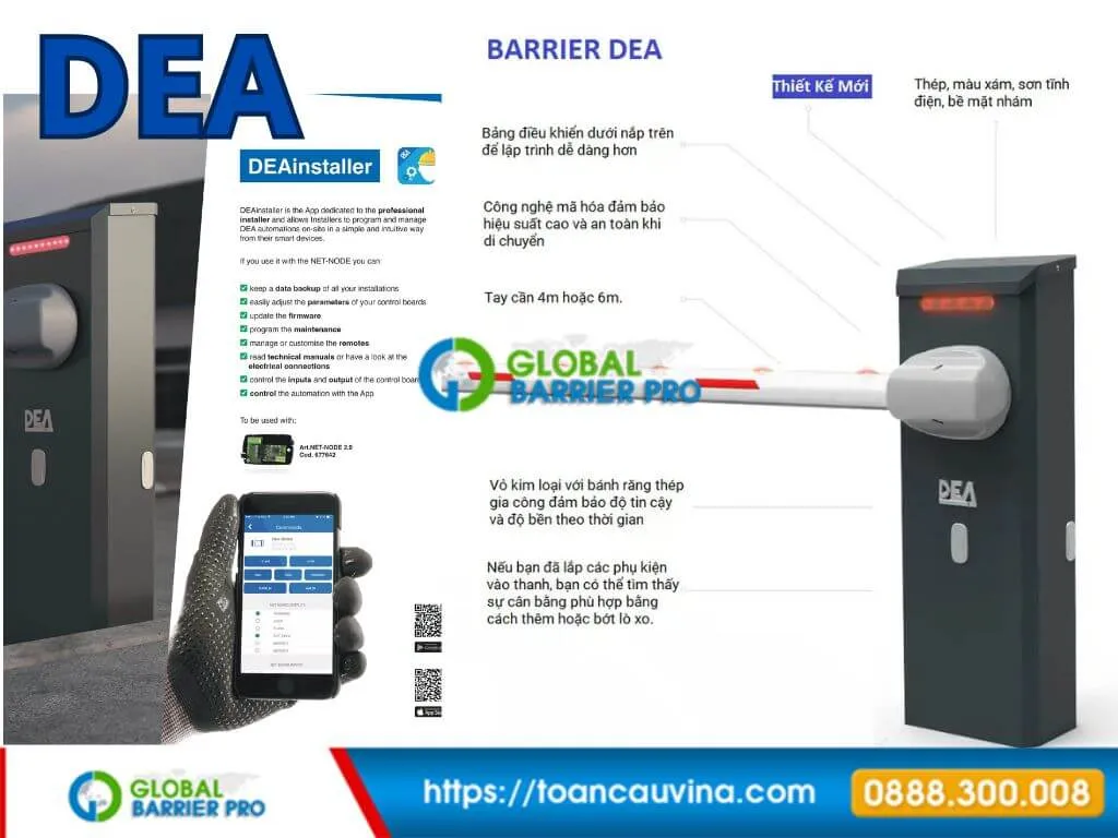 Barrier DEA PASS 24 chính hãng – giải pháp phù hợp cho công trình cần vận hành ổn định 8 Brochure barrier DEA PASS 24 với thông số và tính năng nổi bật