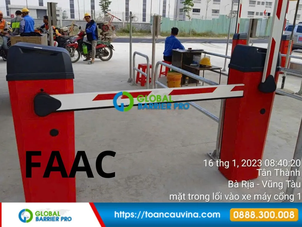 Barrier FAAC 615 Standard chính hãng cho công trình vận hành ổn định 9 Barrier FAAC 615 Standard lap dat tai cong trinh thuc te