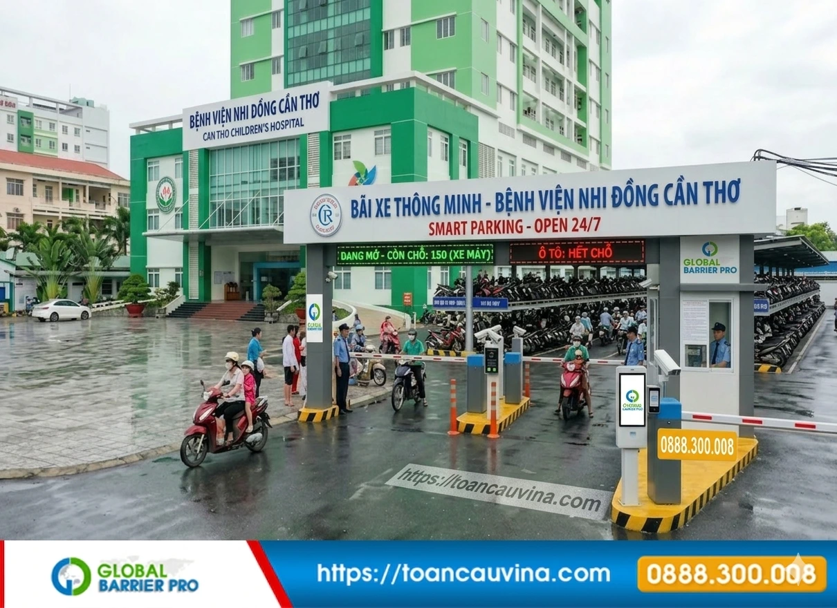Bãi xe thông minh cho bệnh viện 10 Bãi xe thông minh bệnh viện nhi đồng cần thơ