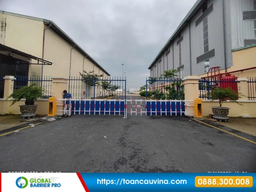 Lắp đặt barie tại Bắc Ninh - cổng nhà xưởng có barie phù hợp khu công nghiệp, nhà máy và cổng kiểm soát nội bộ