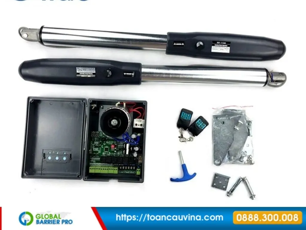 Báo giá cổng tự động cánh tay đòn 2026 mới nhất 41 Bo mạch điều khiển motor cổng tay đòn cùng remote và phụ kiện lắp đặt