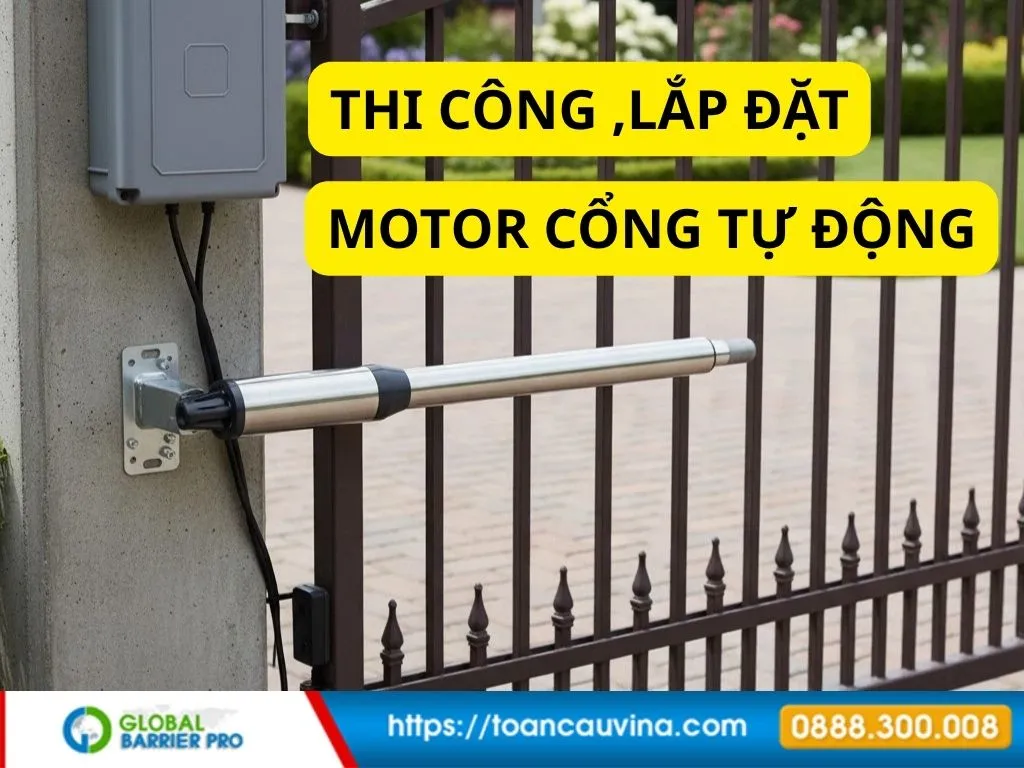 So sánh motor cánh tay đòn và motor âm sàn nên chọn loại nào - hình minh họa thực tế 1