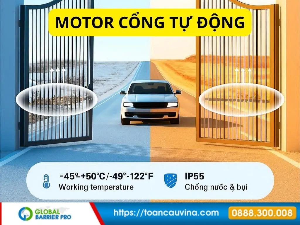 Báo giá cổng tự động cánh tay đòn 2026 mới nhất 64 4 6
