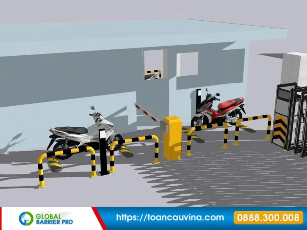 Lắp đặt barie tại Kiên Giang: Giải pháp kiểm soát xe ra vào phù hợp từng công trình 12 Lắp đặt barie tại Kiên Giang - mô hình lối vào xe máy có barie phù hợp khu du lịch, bãi xe, khu dân cư và công trình dịch vụ