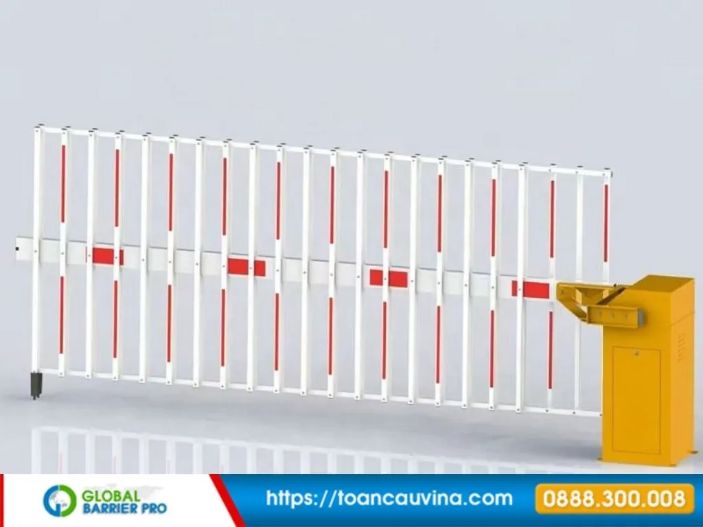 So sánh barrier gập vs barrier thẳng: Nên chọn loại nào cho đúng công trình? 15 So sánh barrier gập vs barrier thẳng: Nên chọn loại nào cho đúng công trình? - cổng xếp kết hợp barrier cho khu kiểm soát