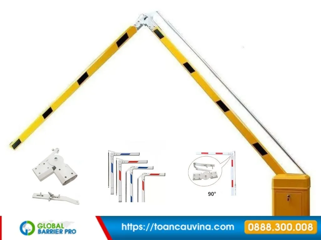 Barrier gập Wonsun chính hãng giá tốt cho tầng hầm, bãi xe 15 Barrier gập Wonsun chính hãng giá tốt cho tầng hầm, bãi xe - tay cần barrier gập màu vàng dạng minh họa