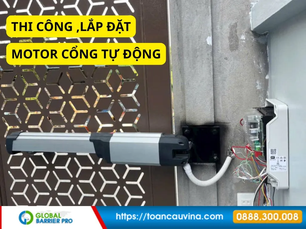 Cách lắp motor cánh tay đòn cho cổng 4 cánh đúng kỹ thuật 24 Cách lắp motor cánh tay đòn cho cổng 4 cánh đúng kỹ thuật - hình minh họa thực tế 4