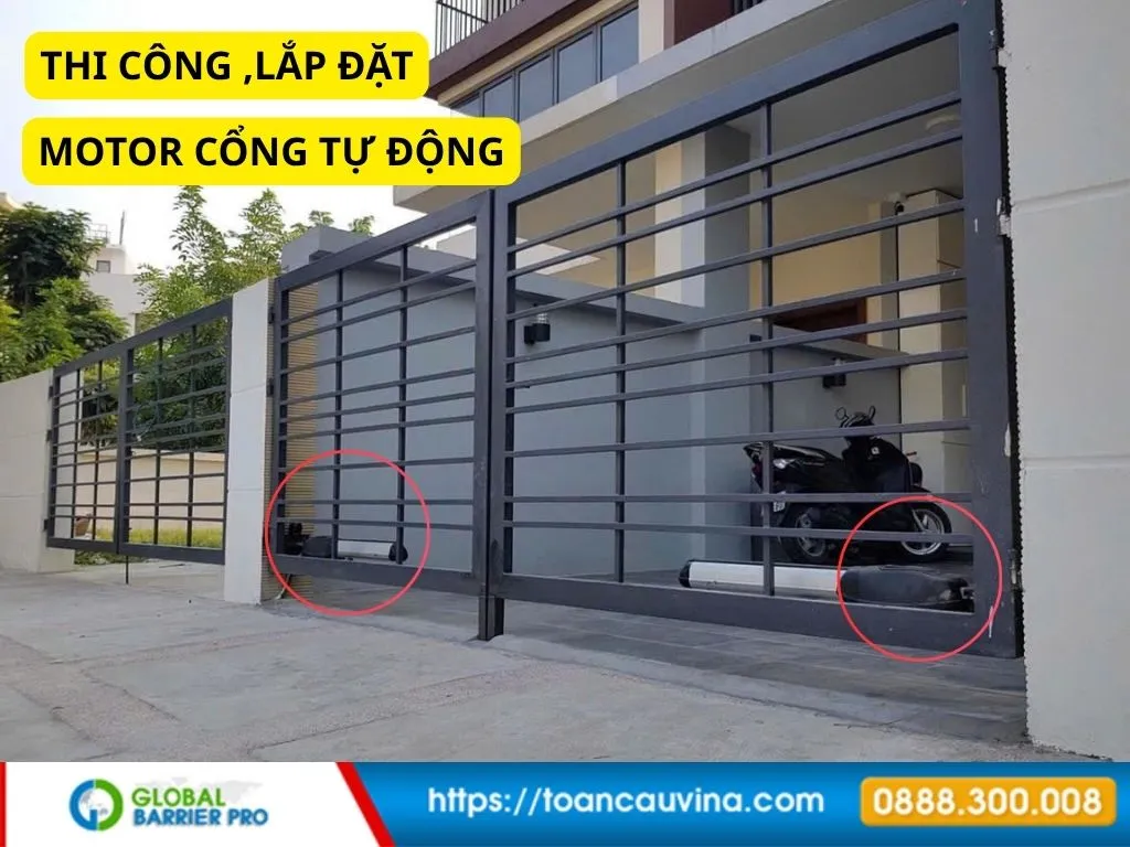 Báo giá cổng tự động cánh tay đòn 2026 mới nhất 40 Motor cánh tay đòn lắp thực tế cho cổng tự động 2 cánh dân dụng