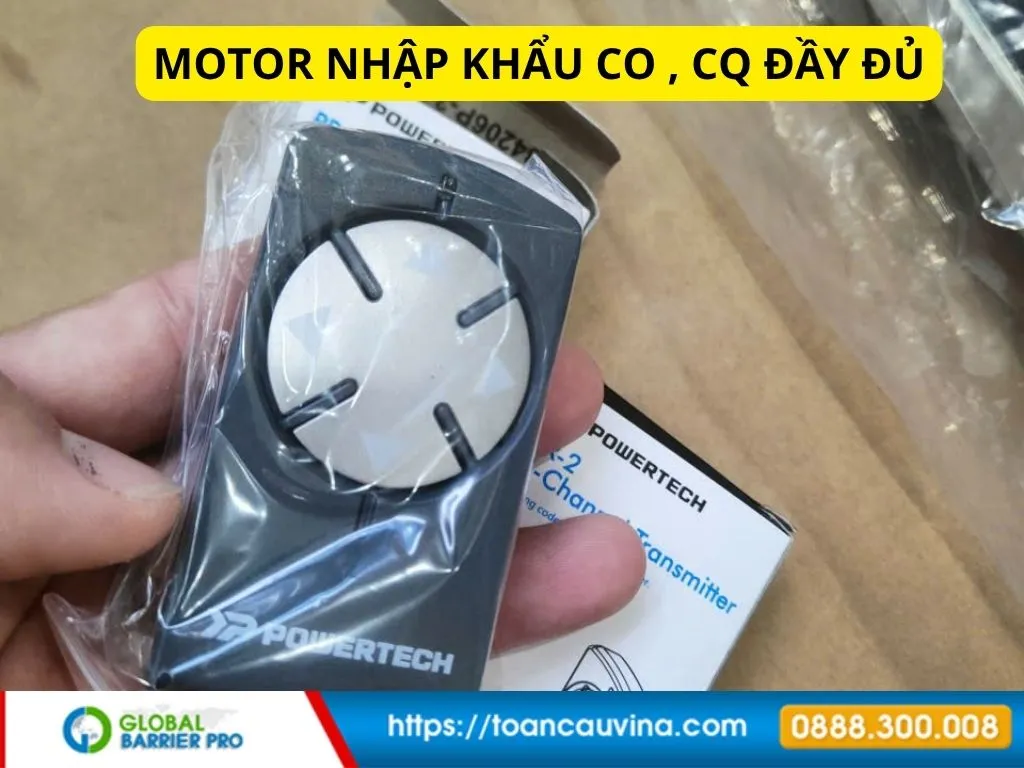 Báo giá cổng tự động cánh tay đòn 2026 mới nhất 42 Remote điều khiển motor cổng tự động cánh tay đòn Powertech