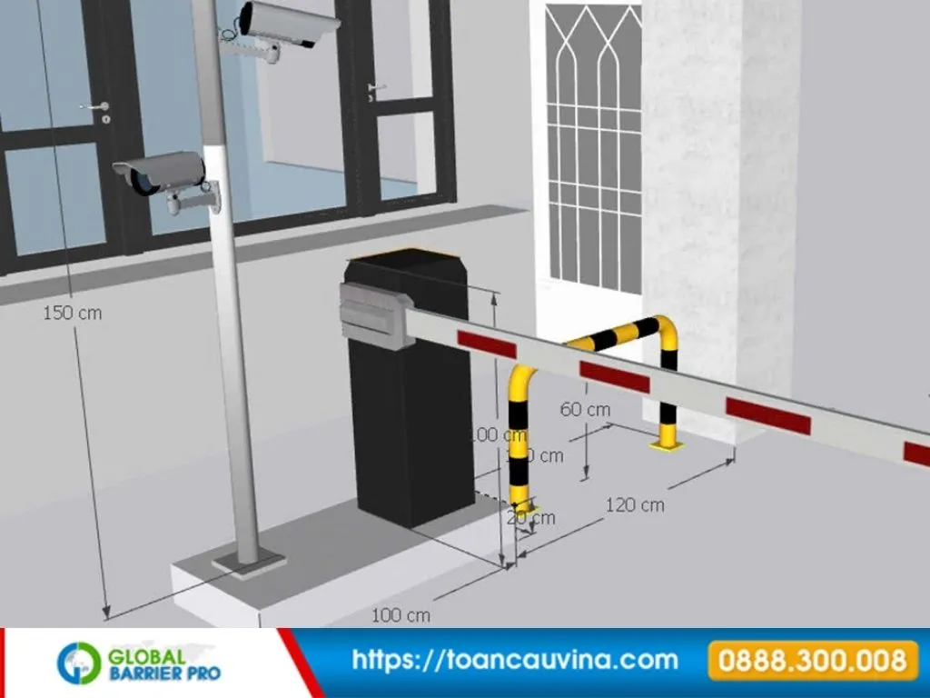 Lắp đặt barie tại Khánh Hòa: Giải pháp kiểm soát xe ra vào phù hợp từng công trình 15 Lắp đặt barie tại Khánh Hòa - chi tiết trụ barie và camera phù hợp resort, khách sạn, bãi xe du lịch và công trình dịch vụ