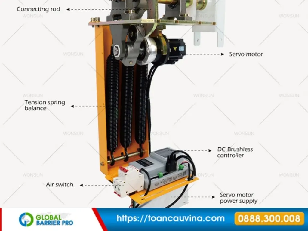 Báo giá barie Wonsun chính hãng mới nhất 10 Tay cần barie phản quang đóng gói sẵn hàng minh họa cho bài viết barie Wonsun chính hãng