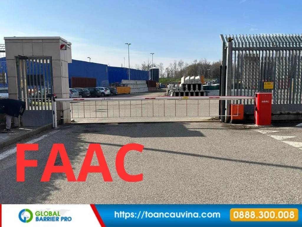 Báo giá barie khu công nghiệp 15 Barie faac tại cổng khu công nghiệp minh họa cho bài viết barie khu công nghiệp