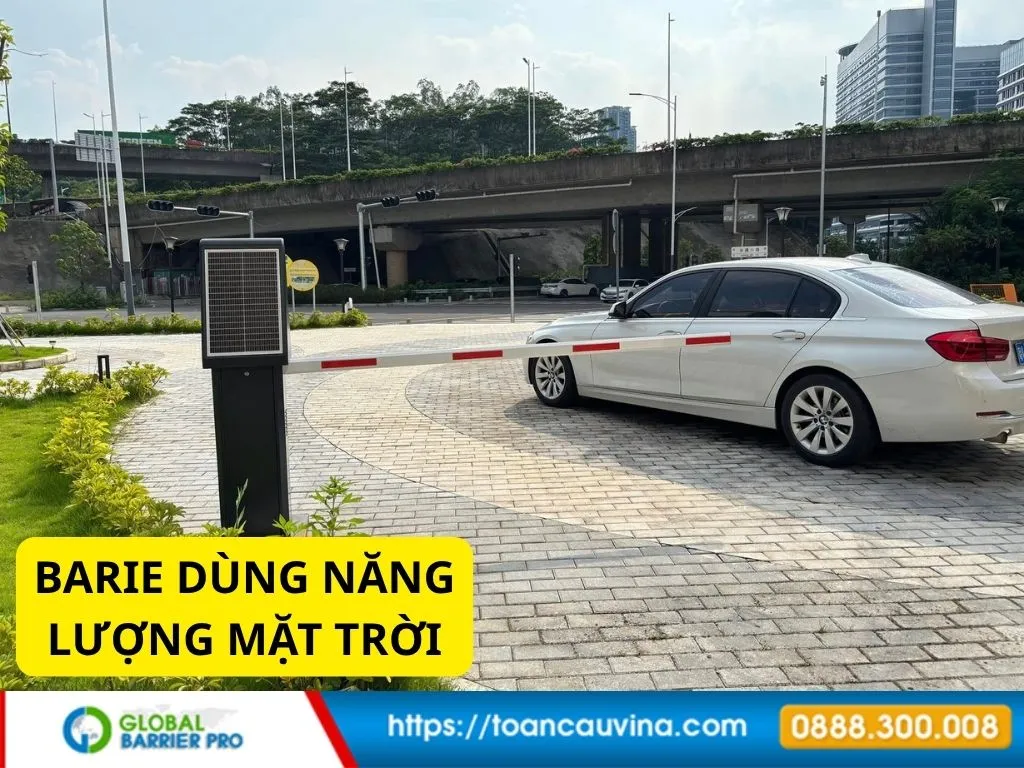 Báo giá barie bãi xe trọn gói (thiết bị + phần mềm) 12 Barie năng lượng mặt trời cho bãi đỗ minh họa cho bài viết barie bãi xe trọn gói