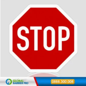 Biển STOP cho barie giúp tăng nhận diện và nhắc dừng xe rõ ràng hơn tại làn barrier.