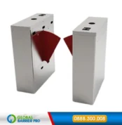 Hình ảnh Cổng Flap Barrier ZKTeco FBL1000 Pro đúng model, có logo Global Vina và số 0888300008