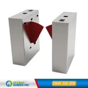 Hình ảnh Cổng Flap Barrier ZKTeco FBL1000 Pro đúng model, có logo Global Vina và số 0888300008