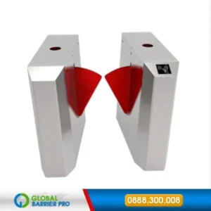 Hình ảnh Cổng chắn Flap Barrier ZKTeco FBL2000 Pro đúng model, có logo Global Vina và số 0888300008