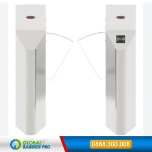 Hình ảnh Cổng Flap Barrier ZKTeco FBL4000 Pro đúng model, có logo Global Vina và số 0888300008