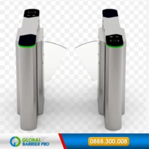 Hình ảnh Cổng Flap Barrier ZKTeco FBL6022 Pro đúng model, có logo Global Vina và số 0888300008