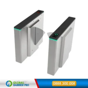 Hình ảnh Cổng Flap Barrier ZKTeco FBL720 chính hãng đúng model, có logo Global Vina và số 0888300008