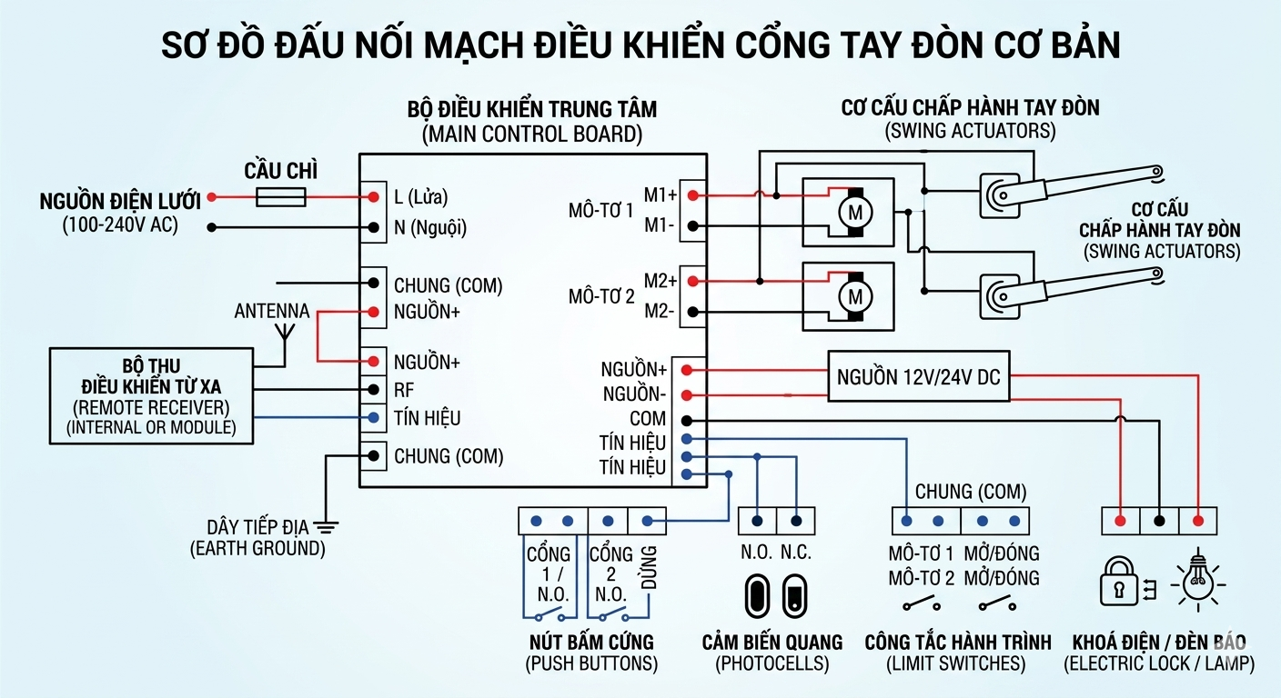 Sơ đồ đấu nối mạch điều khiển cổng tay đòn cơ bản 20 Gemini Generated Image w6uvmcw6uvmcw6uv