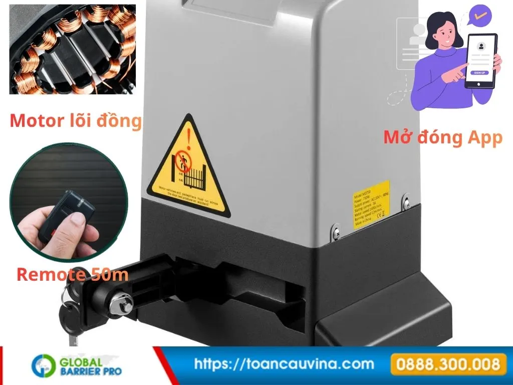 Motor cổng loại nào tốt nhất? Cách chọn theo đúng nhu cầu thực tế 29 Nên chọn motor cổng trượt hay mở cánh? So đúng để không mua sai - thân motor cổng dùng cho hệ trượt