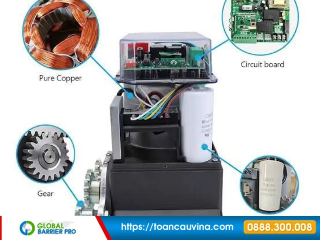 Motor cổng loại nào tốt nhất? Cách chọn theo đúng nhu cầu thực tế 24 Motor cổng loại nào tốt nhất? Cách chọn theo đúng nhu cầu thực tế - chi tiết cơ cấu truyền động của motor