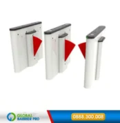 Hình ảnh Cổng kiểm soát an ninh Flap Barrier ZKTeco FBL520 đúng model, có logo Global Vina và số 0888300008