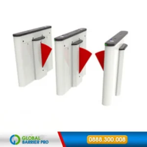 Hình ảnh Cổng kiểm soát an ninh Flap Barrier ZKTeco FBL520 đúng model, có logo Global Vina và số 0888300008