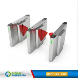 Hình ảnh Cổng Kiểm Soát Ra Vào Zkteco FBL500 đúng model, có logo Global Vina và số 0888300008