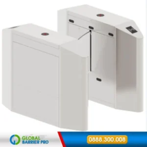 Hình ảnh Cổng Flap Barrier làn đơn ZKTeco FBL4000 Pro đúng model, có logo Global Vina và số 0888300008