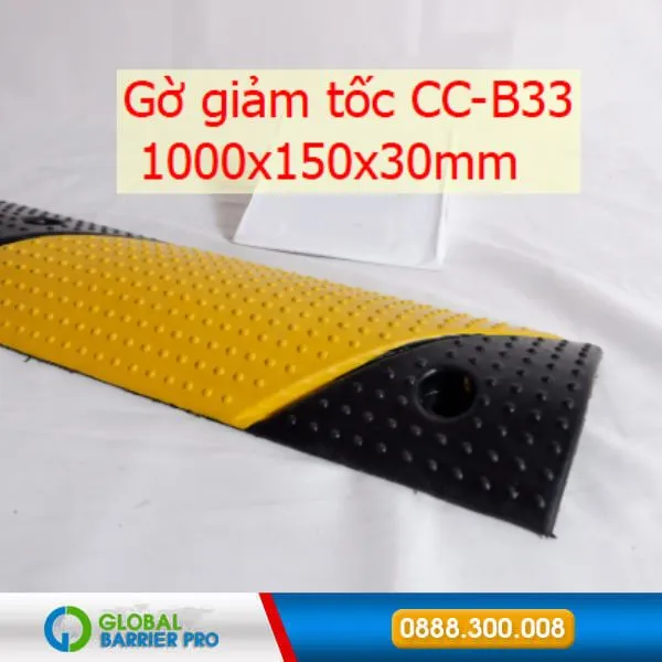 Gờ giảm tốc cao su 1000x100x20mm vàng đen 5 Gờ giảm tốc cao su 1000x100x20mm vàng đen - hình minh họa 4
