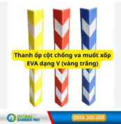 Thanh ốp cột chống va muốt xốp EVA dạng V vàng trắng - hình sản phẩm đúng theo chữ trên ảnh Media Library số 36.