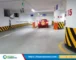 Hình bãi xe thông minh: cabin bảo vệ và barrier cho khu biệt thự hoặc nhà máy