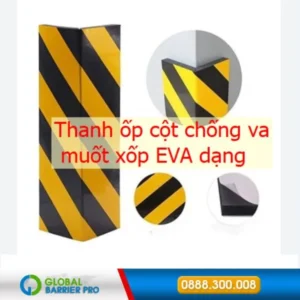Thanh ốp cột chống va muốt xốp EVA dạng V đen vàng - hình sản phẩm đúng theo chữ trên ảnh Media Library số 38.