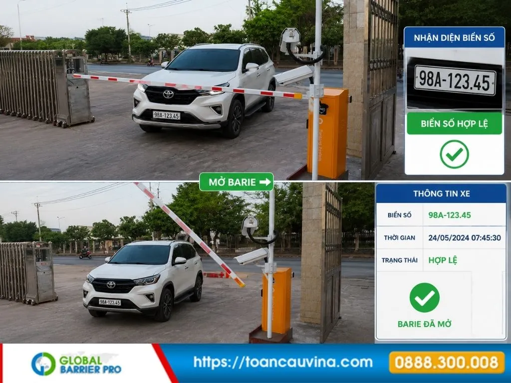 Lắp đặt bãi xe nhà máy: cấu hình phù hợp và kinh nghiệm triển khai 8 Lắp đặt bãi xe nhà máy: cấu hình phù hợp và kinh nghiệm triển khai - nhận diện biển số hợp lệ khi xe vào bãi