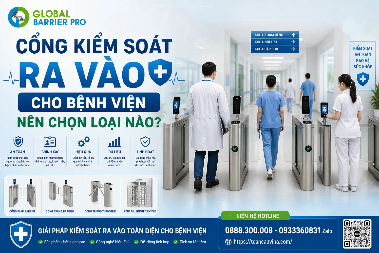 Cổng kiểm soát ra vào cho bệnh viện nên chọn loại nào? 6 Cổng kiểm soát ra vào cho bệnh viện nên chọn loại nào? - hình minh họa 1