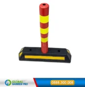 Dải phân cách gờ cao su trụ nhựa cao 75cm dùng phân làn mềm cho đường nội bộ