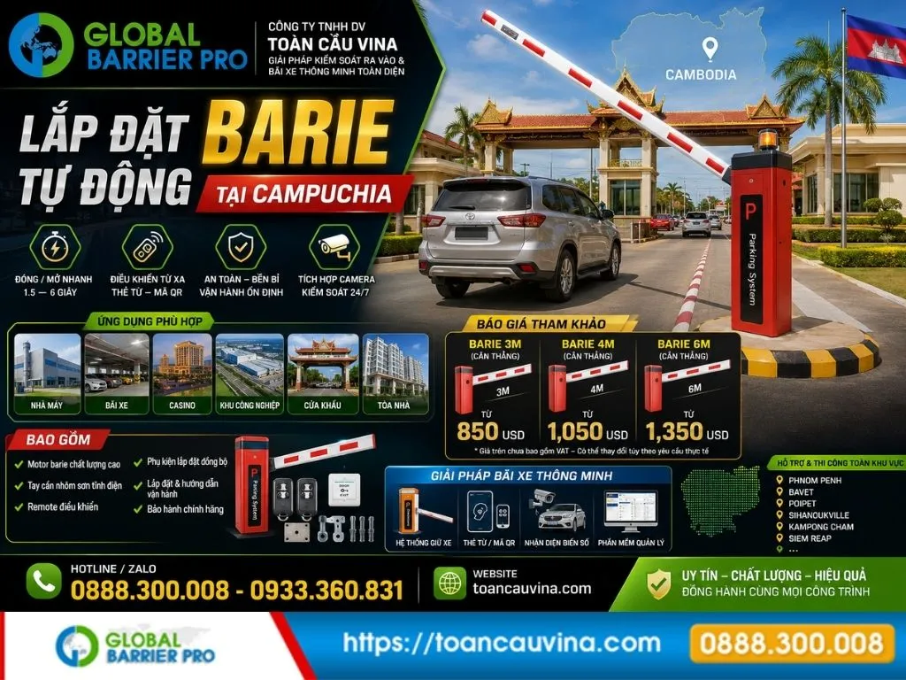 Báo giá lắp đặt barie tại Campuchia