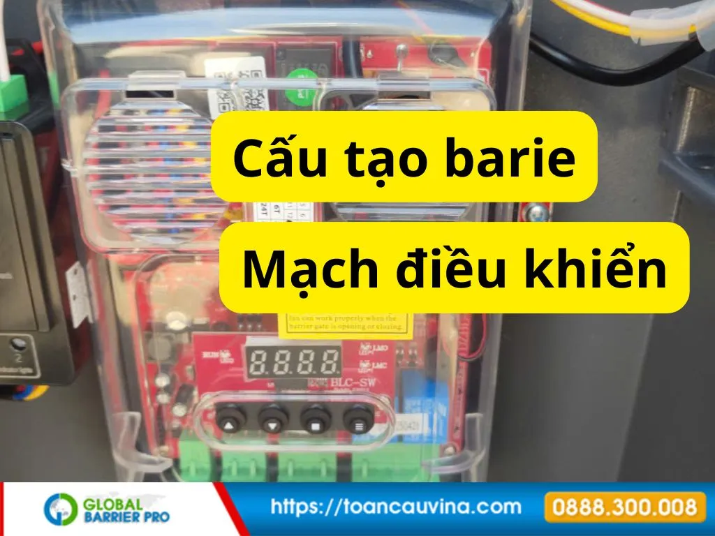 Cấu tạo barie tự động chi tiết: từng bộ phận quan trọng ra sao? 34 bo mạch điều khiển trong cấu tạo barie tự động