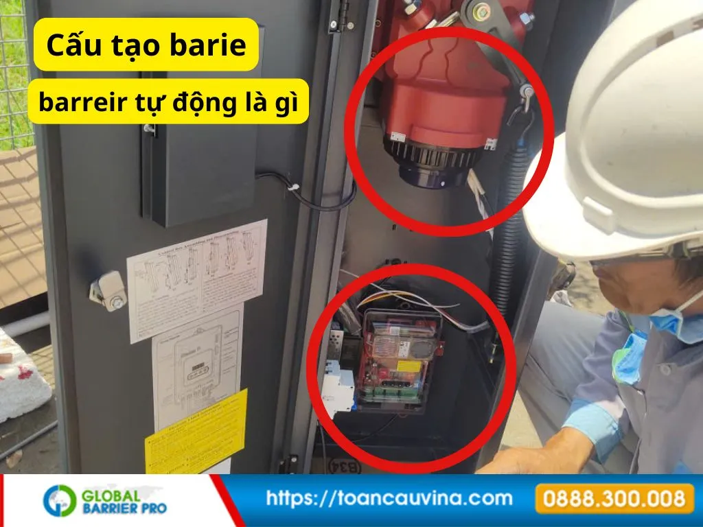 cấu tạo bên trong barie tự động