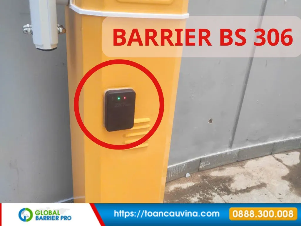 Báo giá lắp barie tự động tại An Giang: làm sao chọn cấu hình bền trong môi trường ẩm? 41 gắn trên thân barrier BS306 trong cấu hình kiểm soát xe