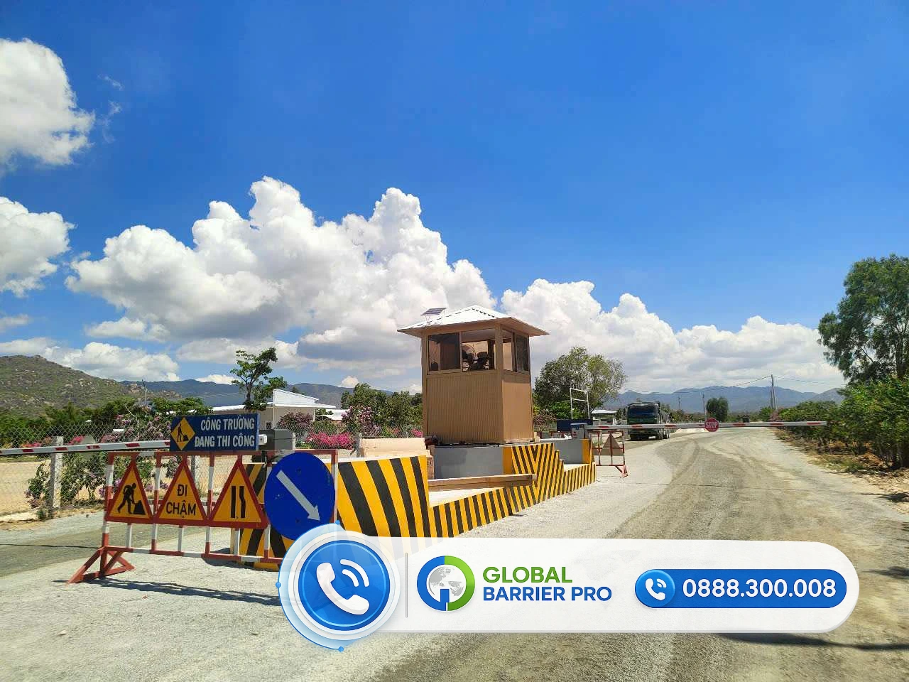 Công trình lắp đặt 2 trụ barie Bisen tại Công An Tây Ninh - hình công trình 3 Công trình lắp đặt 2 trụ barie Bisen tại Công An Tây Ninh - hình công trình 3