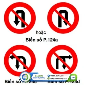 Biển báo cấm quay đầu xe P.124
