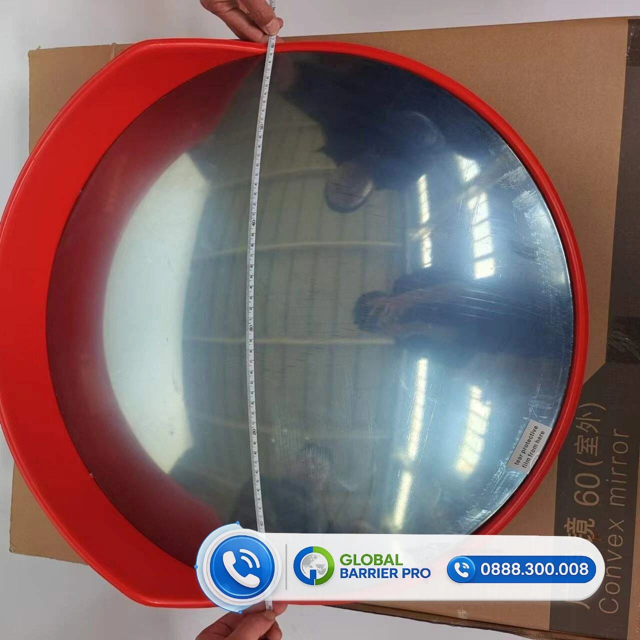 Gương cầu lồi nhựa Phi 1000 (1m) ngoài trời cho cổng, đường lộ 1 Gương cầu lồi nhựa Phi 1000 (1m) ngoài trời cho cổng, đường lộ - hình minh họa 1