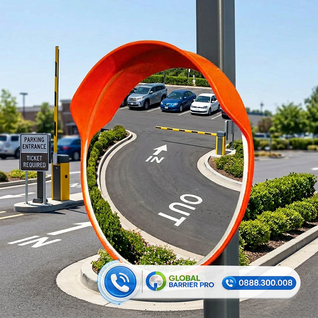 Gương cầu lồi nhựa Phi 600 trong nhà cho bãi xe, tầng hầm 5 Gương cầu lồi nhựa Phi 600 trong nhà cho bãi xe, tầng hầm - hình minh họa 5