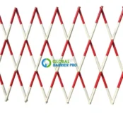 Rào chắn nhựa co giãn di động 1.2 x 2.5m màu đỏ trắng – Cảnh báo an toàn giao thông